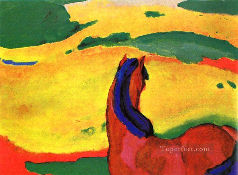 Marc Pferd in einer Landschaft Expressionist Expressionismus Franz Marc Ölgemälde